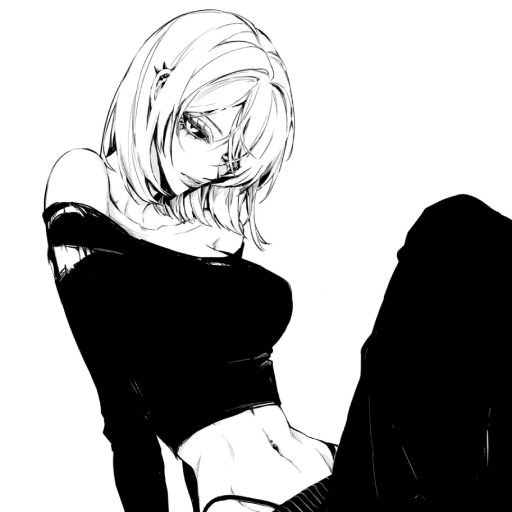 aesthetic girl art pfp drawing