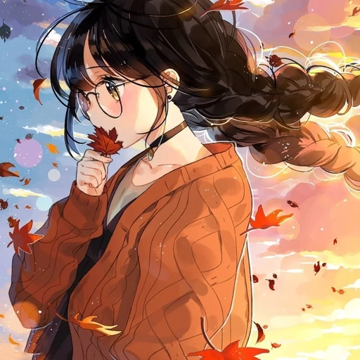 fall leaves aesthetic pfp 
