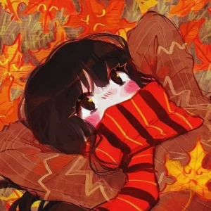 aesthetic pfp autumn warm tones