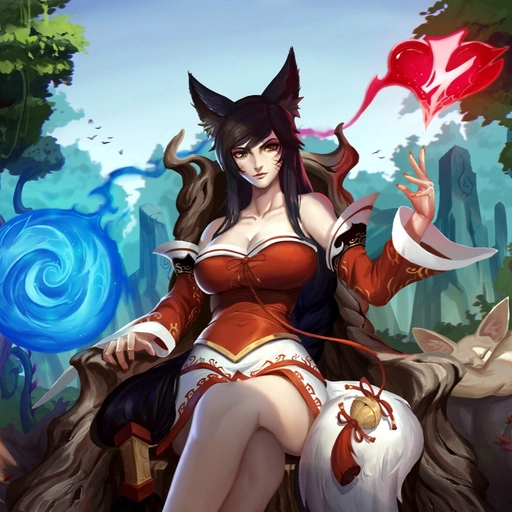 ahri pfp in the forest