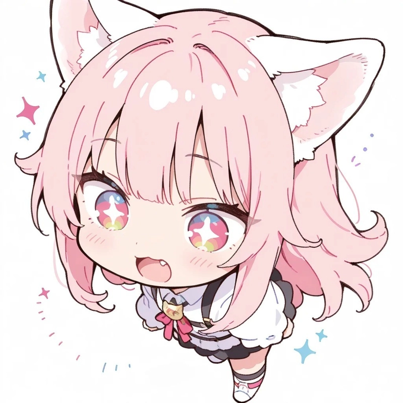 neon anime girl avatar