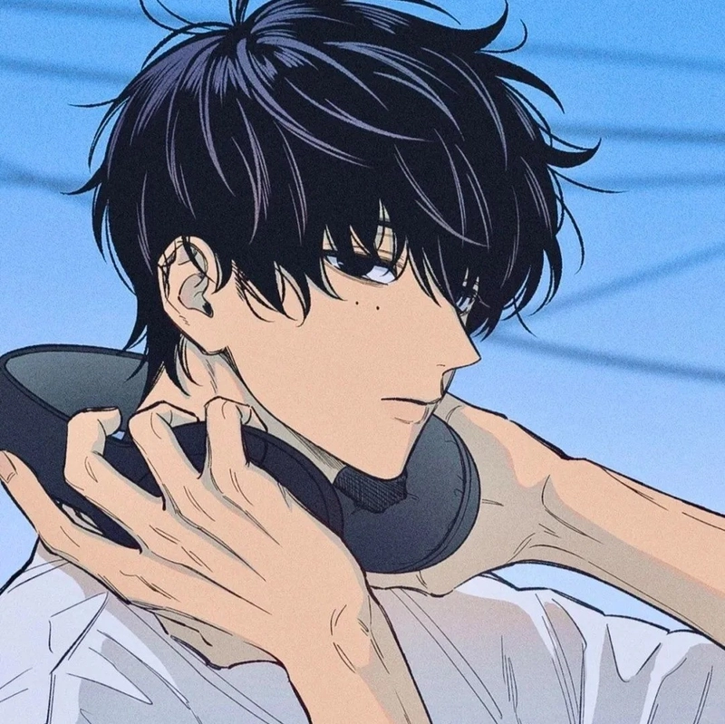 anime boy pfp with headphones 