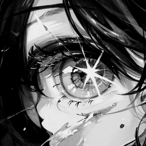 aesthetic black and white anime pfp image