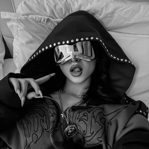 image of black and white aesthetic pfp