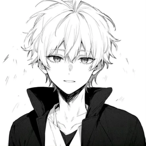 pfp black and white cute anime 