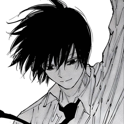 cute aesthetic black and white anime pfp 