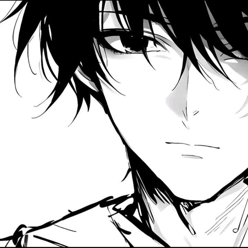 black and white anime pfp aesthetic sad 