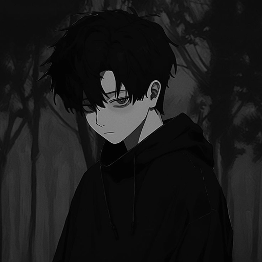 pfp black anime cool 