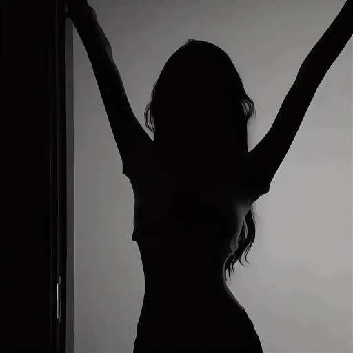 pfp aesthetic black with modern art illustration