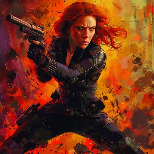 black widow pfp fanart