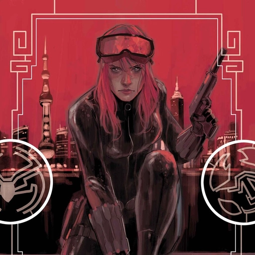 black widow pfp red theme