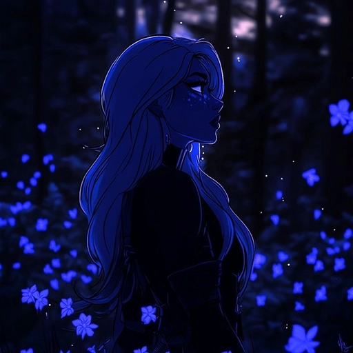 pastel blue aesthetic pfp kawaii style