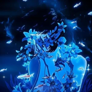 chill light blue pfp aesthetic