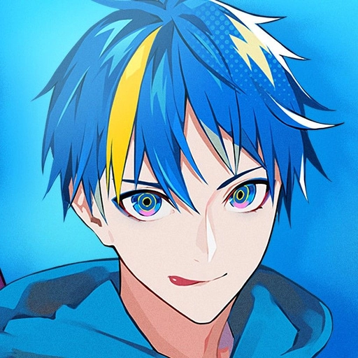 blue anime character pfp