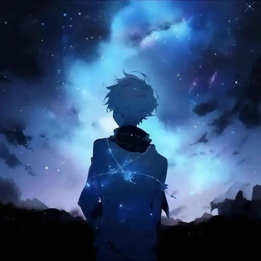 blue hairstyle anime pfp