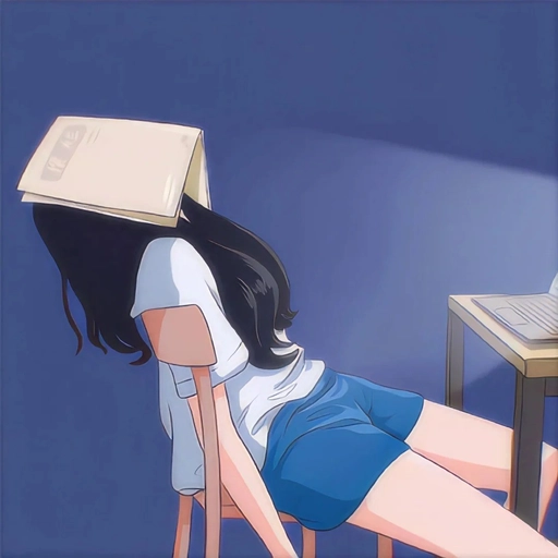 sleepy blue anime pfp