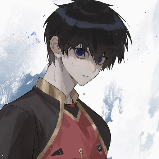 black and white blue lock pfp icon