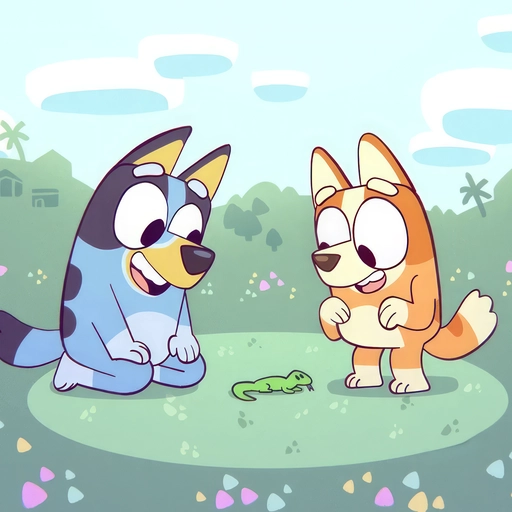 bluey and bingo matching pfp art