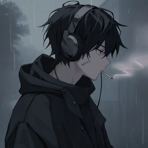 aesthetic dark anime pfp icon HD 