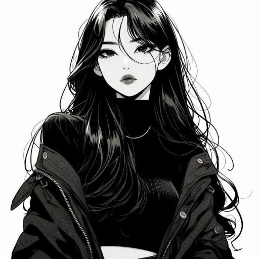 black haired dark anime pfp aesthetic 