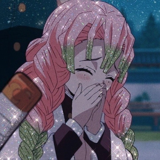 colorful glitter anime pfp