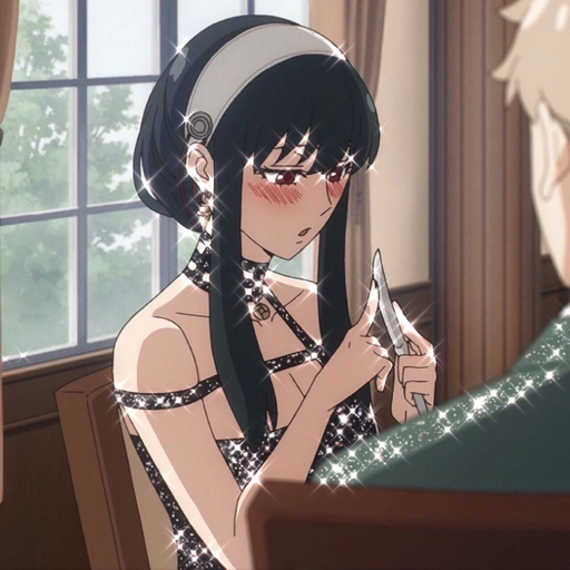 glittery chibi anime pfp