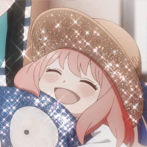 glittery anime character pfp
