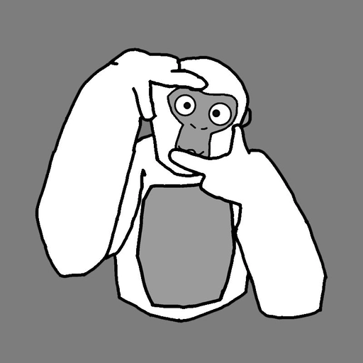 gorilla tag pfp white cartoon