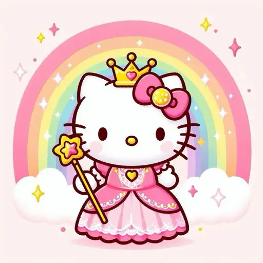 pfp hello kitty colorful design 