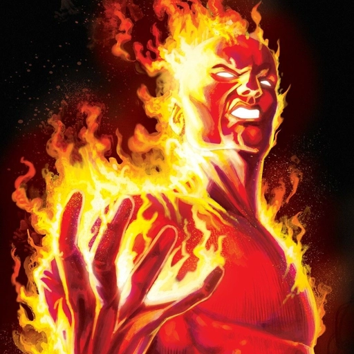 human torch drawing pfp