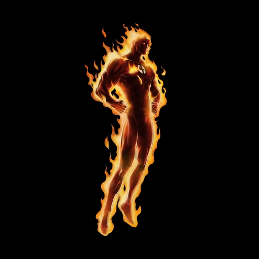 human torch fantastic four comic pfp