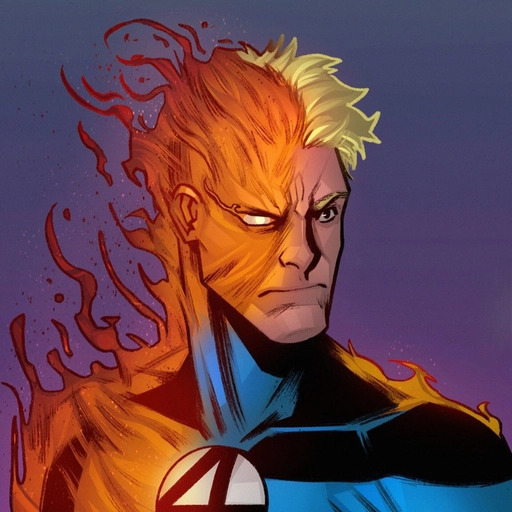 human torch cartoon character pfp