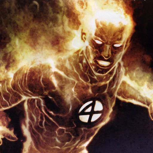 human torch fire hero pfp