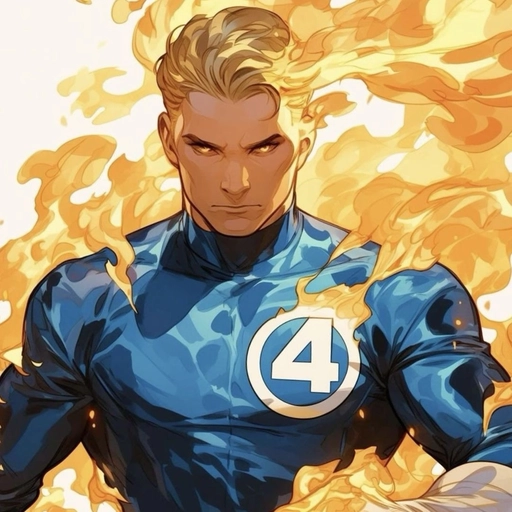 human torch flames pfp