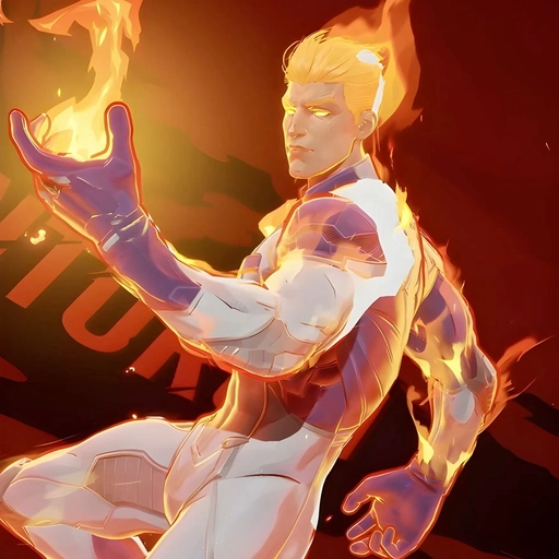 human torch comic book pfp