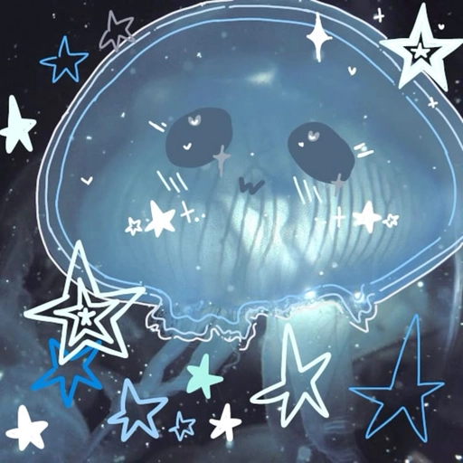 blue jellyfish pfp glowing