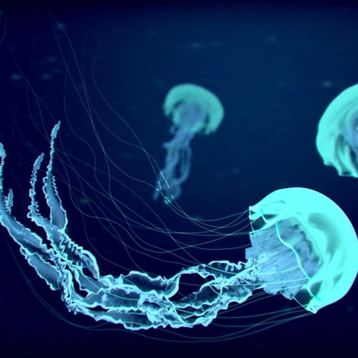 blue jellyfish pfp ocean theme