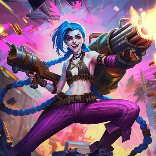 jinx arcane pfp magic theme