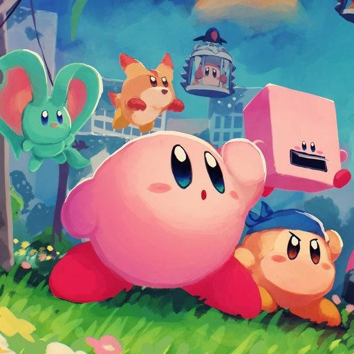 blue kirby pfp illustration