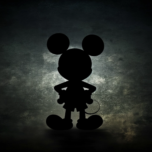 scary mickey mouse pfp dark