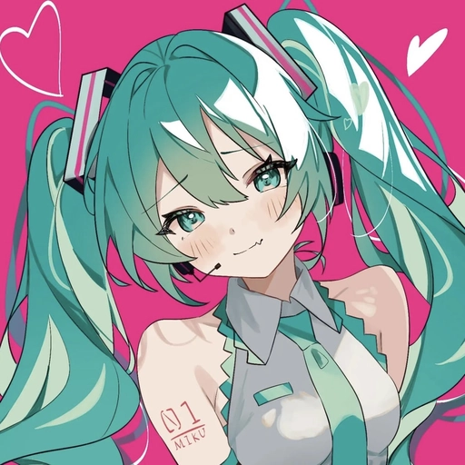 aesthetic hatsune miku pfp minimal
