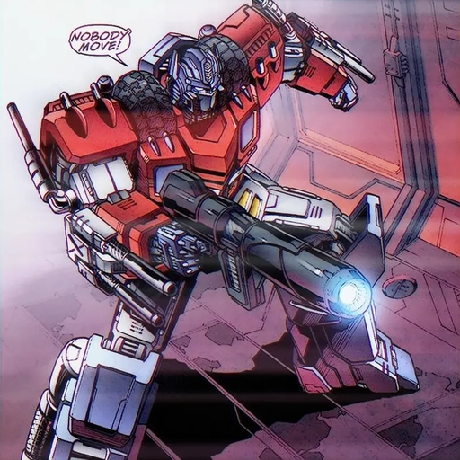 Optimus Prime robot hero close-up