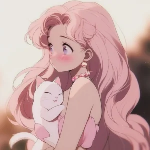 light pink anime pfp aesthetic icon