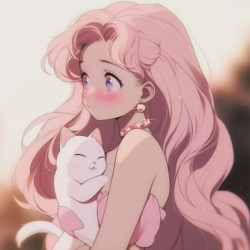light pink anime pfp aesthetic icon