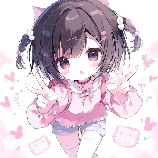 dark pink anime profile pic