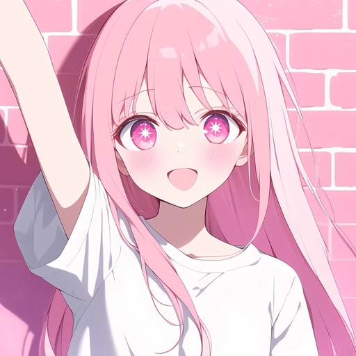 hot pink anime avatar cute girl
