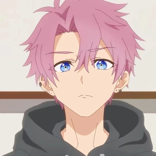 stylish pink anime girl profile