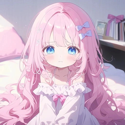 cute anime profile with pink theme