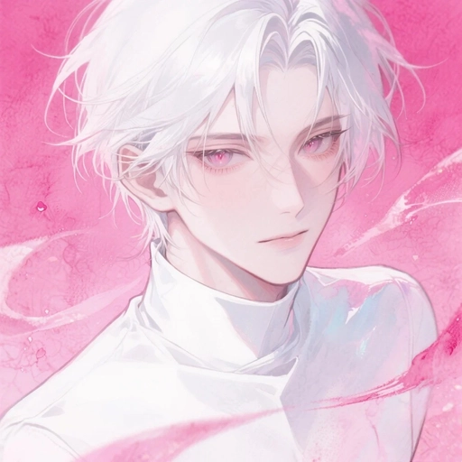 cute pink anime pfp soft pastel colors