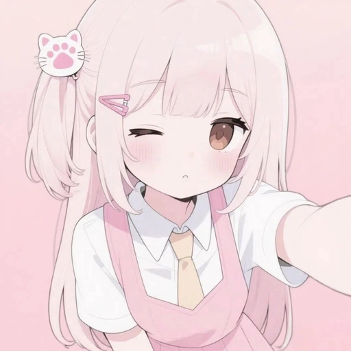 pink anime pfp pastel palette
